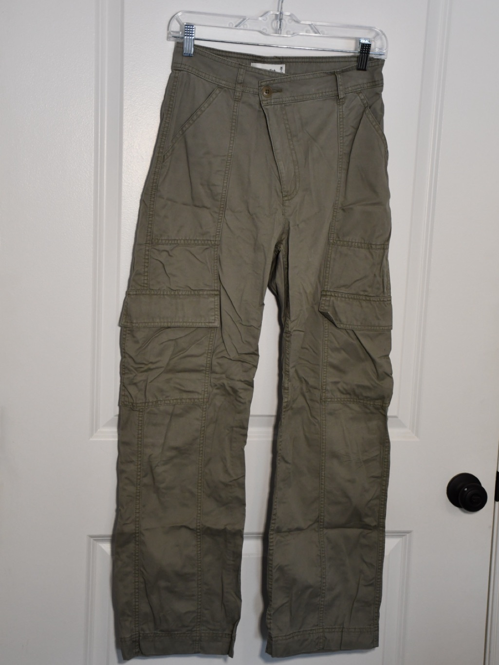 Abercrombie & Fitch Olive Utility Flare Cargo Pants